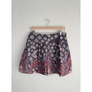 Kimchi Blue Geometric Diamonds Purple Grey Skirt Size Small